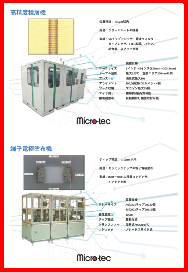 MLCC/LTCC | MLCC/LTCC｜スクリーン印刷機の製造販売はマイクロ